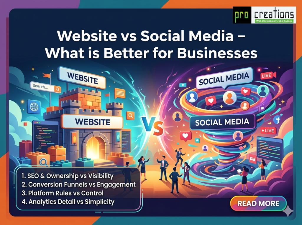 Website vs Social Media – What is Better for Businesses?