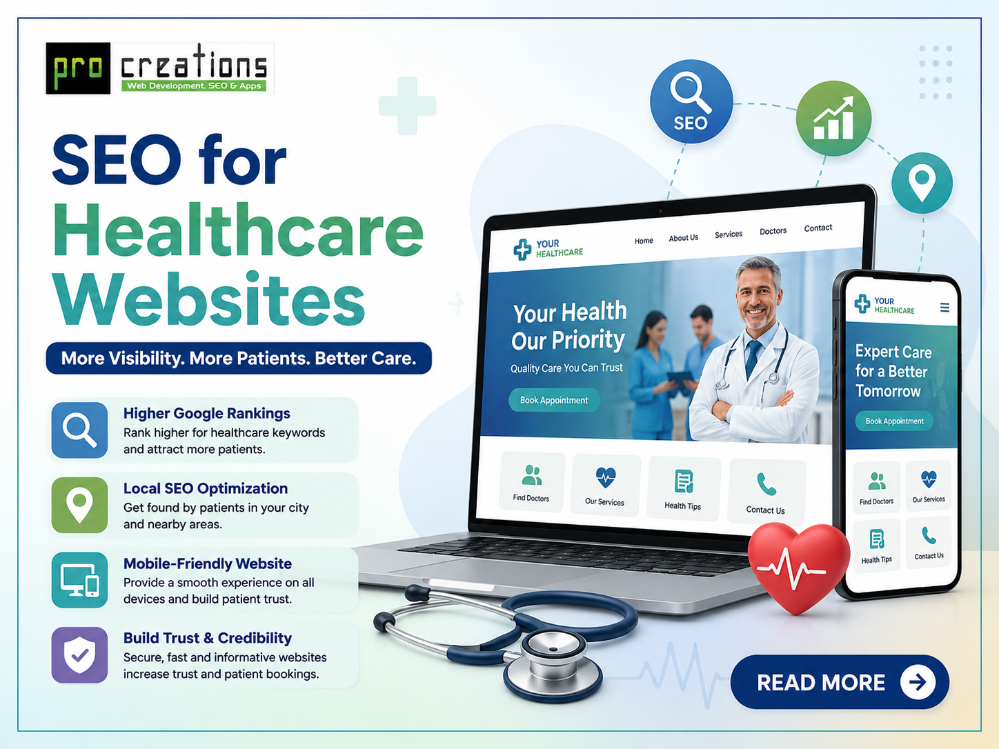 SEO for Healthcare Websites A Complete Guide to Rank Higher and Get More Patients Online