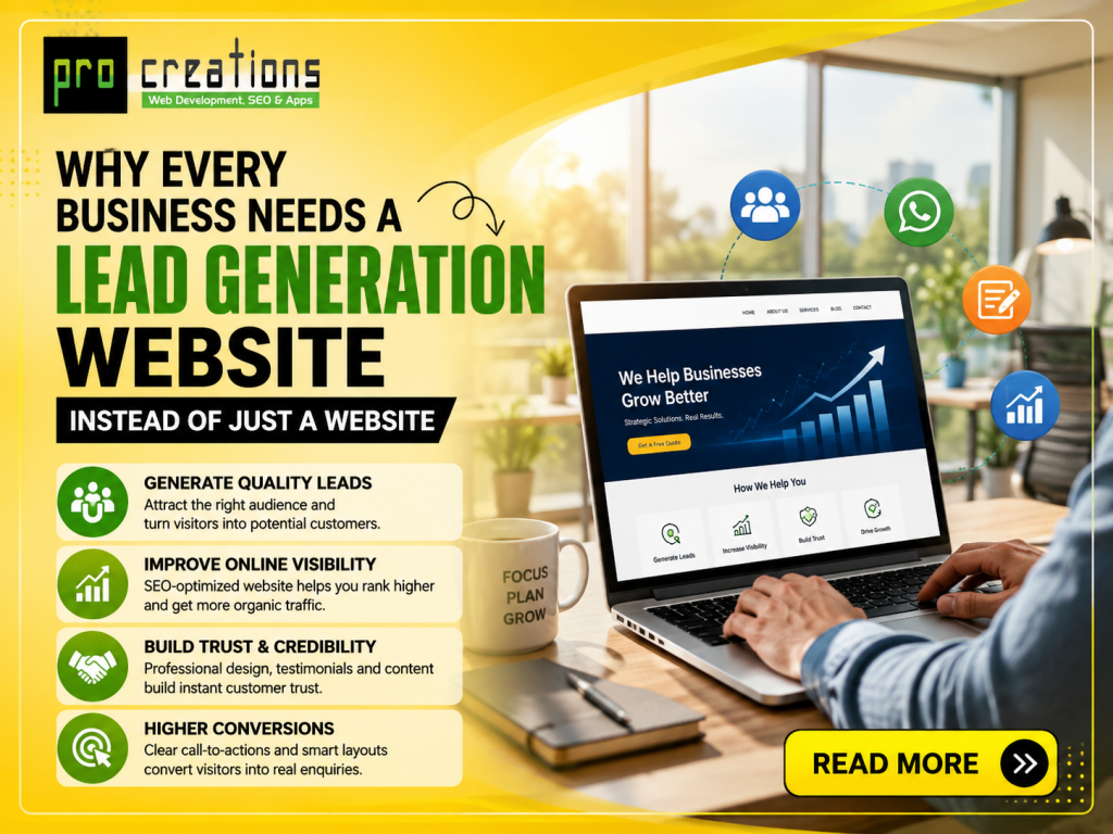 Why Every Business Needs a Lead Generation Website Instead of Just a Website